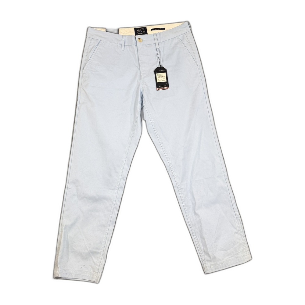 Ben Sherman Straight Fit Pants Mens 32x30 Light Blue Chino Trousers NWT